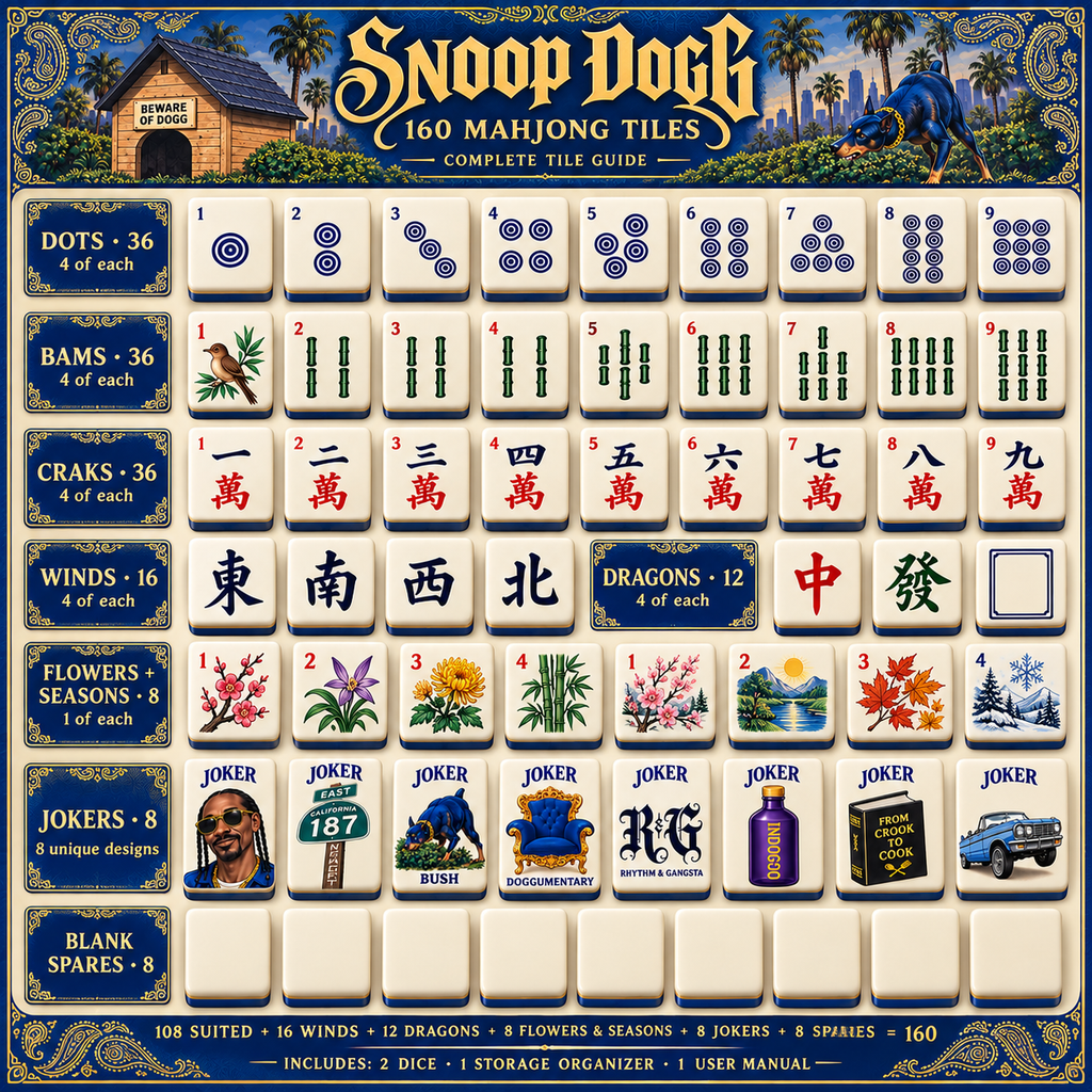 Premium SND Mahjong Tiles Set TTMH