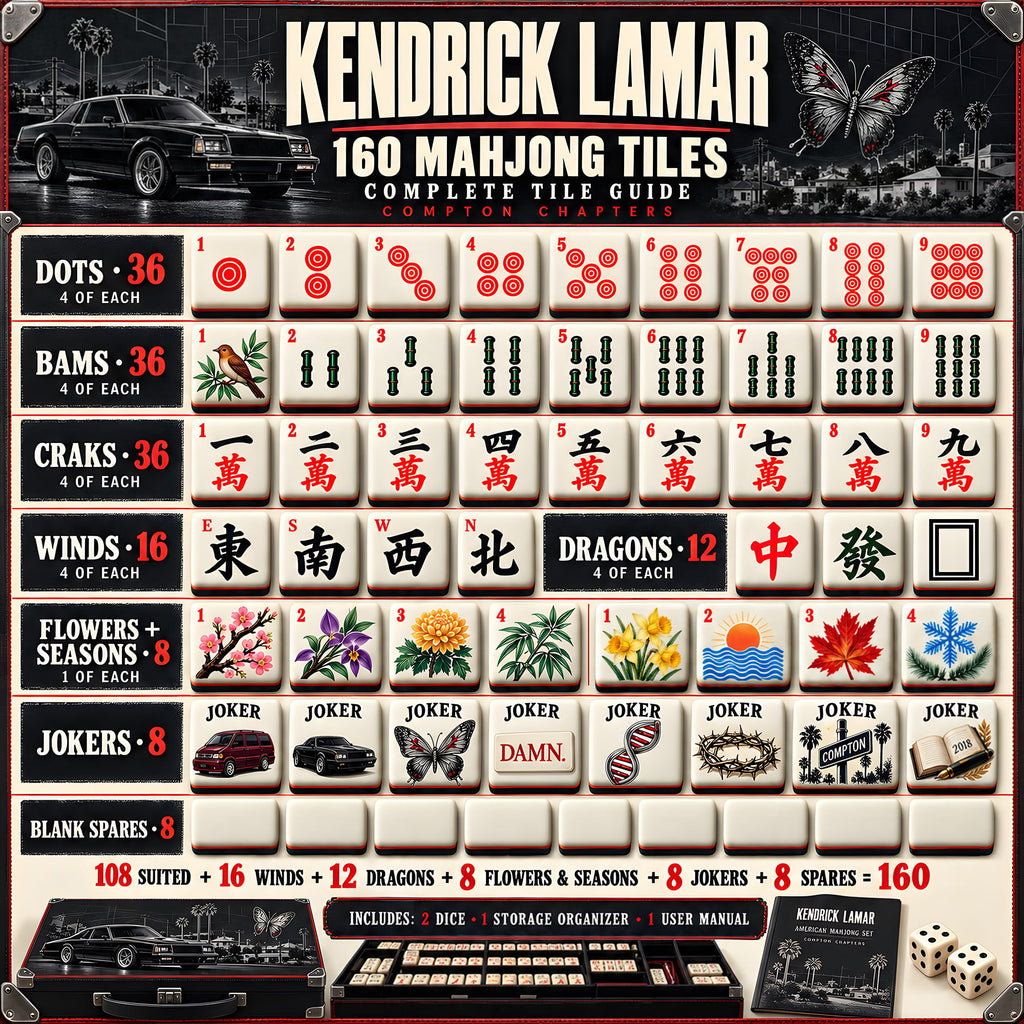 Premium KDL Mahjong Tiles Set PVNA